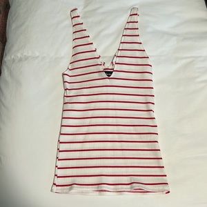 Reformation red striped top